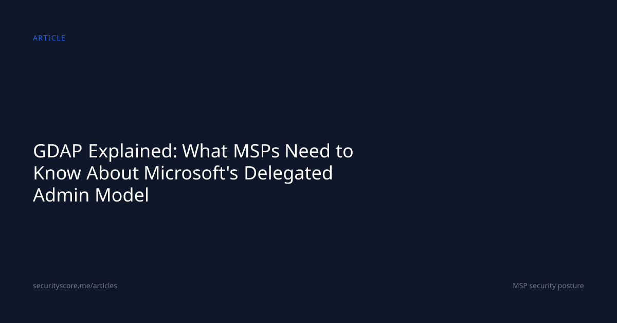 GDAP Explained: What MSPs Need to Know About Microsoft's Delegated Admin Model